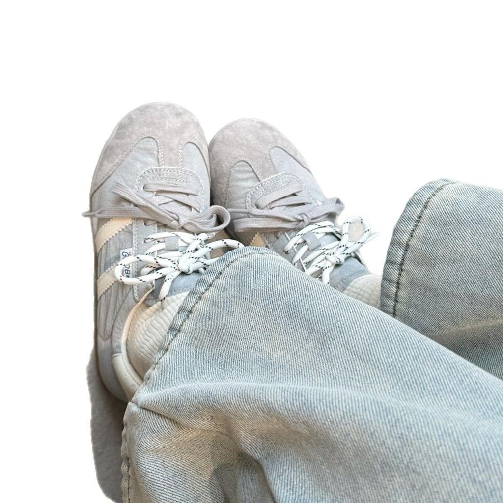 Leather German training shoes women's 2025 spring new flat-bottomed casual board shoes sports shoes versatile soft-soled comfortable little white sho