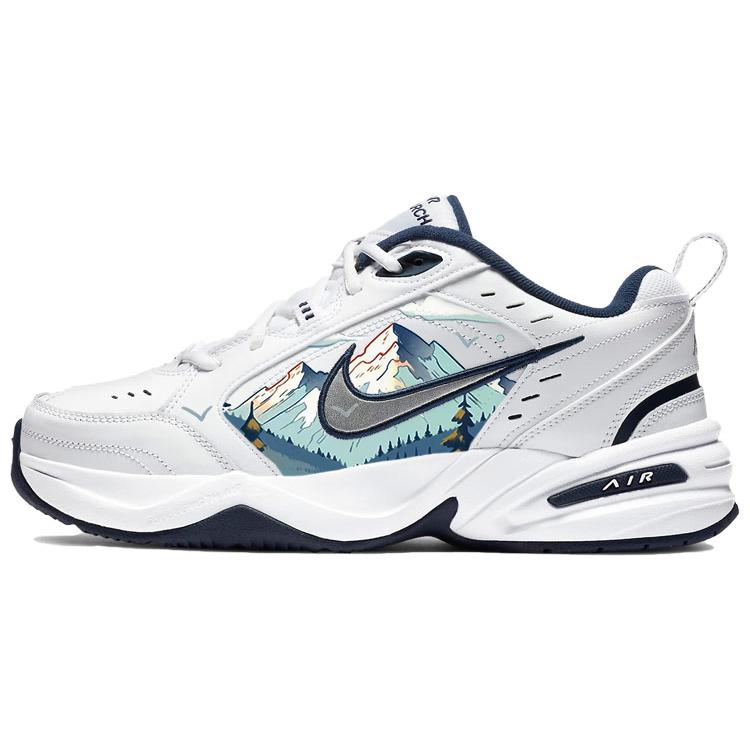 

Nike Air Monarch 4 Cushioning Slip Resistant Abrasion Resistant Low top Chunky Sneakers Unisex Blue White 415445-102(Team56-) 41