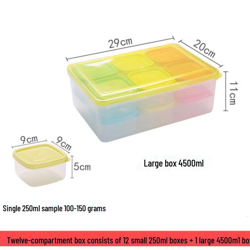 12-Compartment Food Sample Storage Box