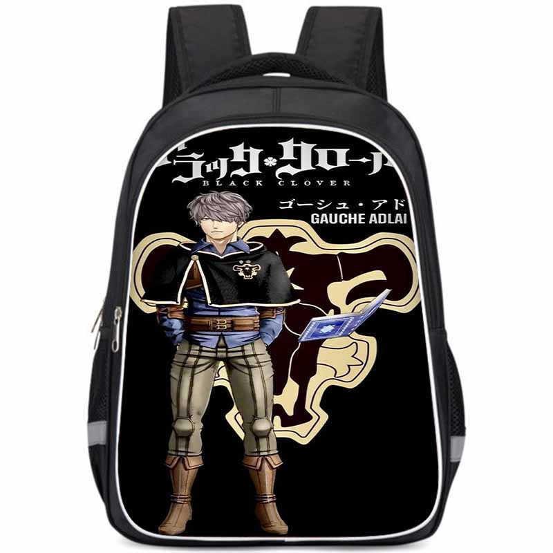 Černý čtyřlístek Velkokapacitní lehký školní batoh pro děti chlapce a dívky Oxfordová látka