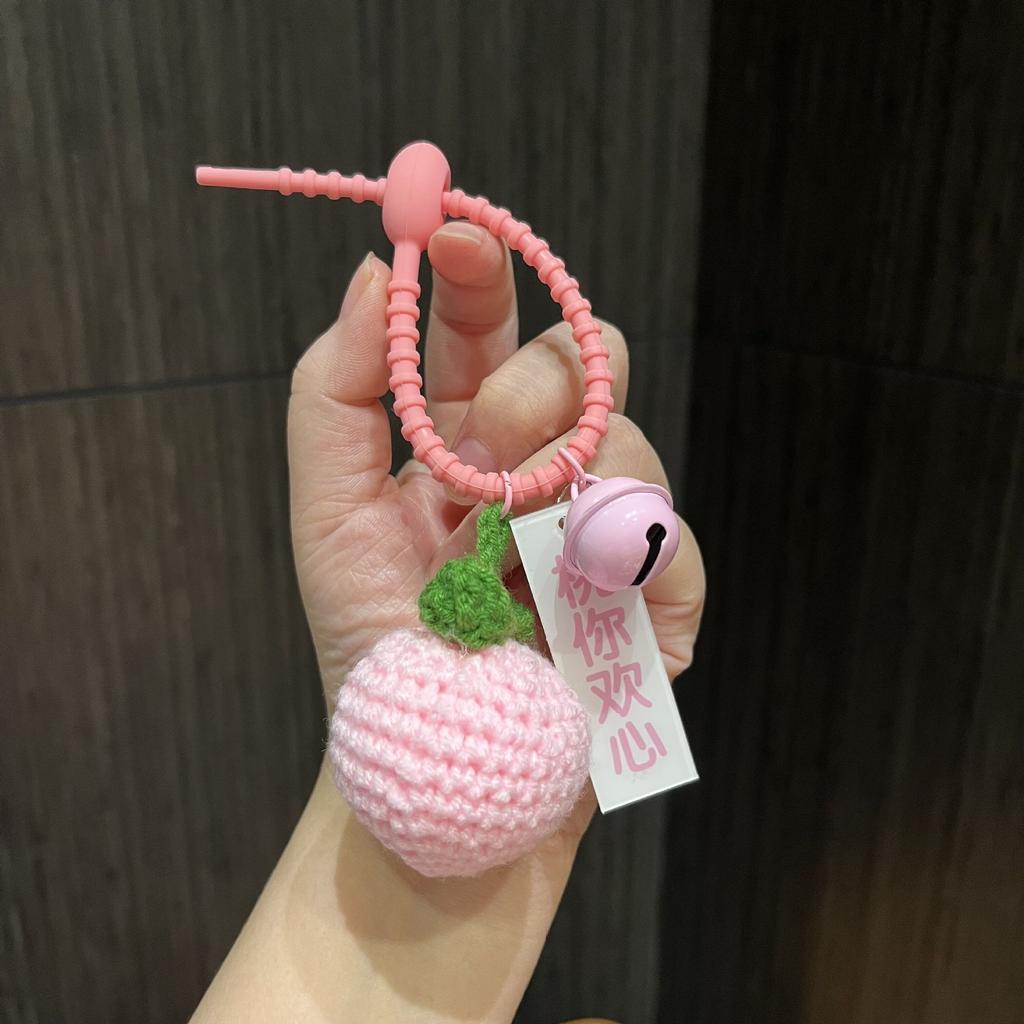 Persimmon Ruyi Good Things Happen Pendant Handwoven Peanut Keychain Good Meaning Bag Couple Keychain