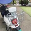 Large Capacity Metal Rear Basket with Backrest for E-bike Helmet and Backpack Storage
