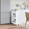 VidaXL Cabinet with Wheels White 60x22x79 Cm Engineered Wood, Side Cabinet, Storage Cabinet, Home Organizer, 840415