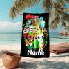 Personalized customized proof beach towel with Animal Crossing  pattern - soft, absorbent, quick-drying, perfect swimming, camping&bathing