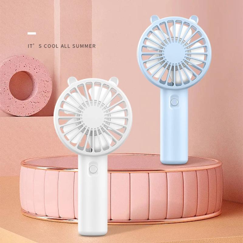 Portable Handheld Mini Fan USB Charging Fan Desktop Cooling Device Small Silent Cooler Handheld Fan Outdoor Dormitory Office Tra