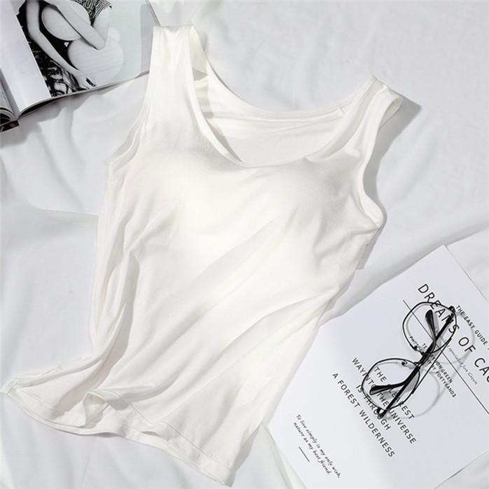 Women's Vest Tops Padded Slim Fit Tank Tops No Steel Ring Sexy Bottoming