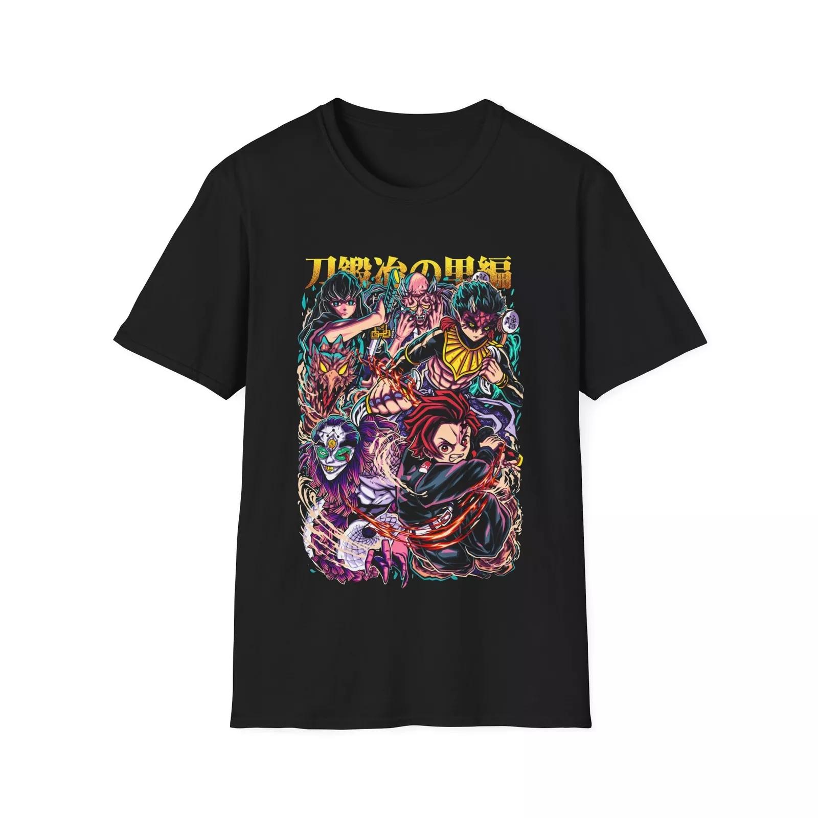 

Anime Demon Killer Tanjiro Kamado Mist Hashira VZ High-level Unisex T-shirt Summer New Retro Fashion Men and Women Streetwear 4XL