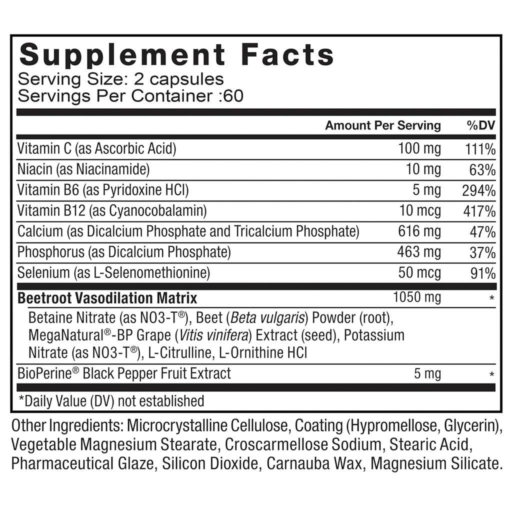 Airboy Premium Beetroot Capsules Are All-natural, Contain Grape Seed Extract, and Are Beneficial for Heart Health and Easily Absorbed.