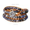 GemChic Women's Ethnic Weave Rope Multilayer Stone Beads Alloy Sunflower Bracelet Classical Retro Birthday Christmas Jewelry Gift