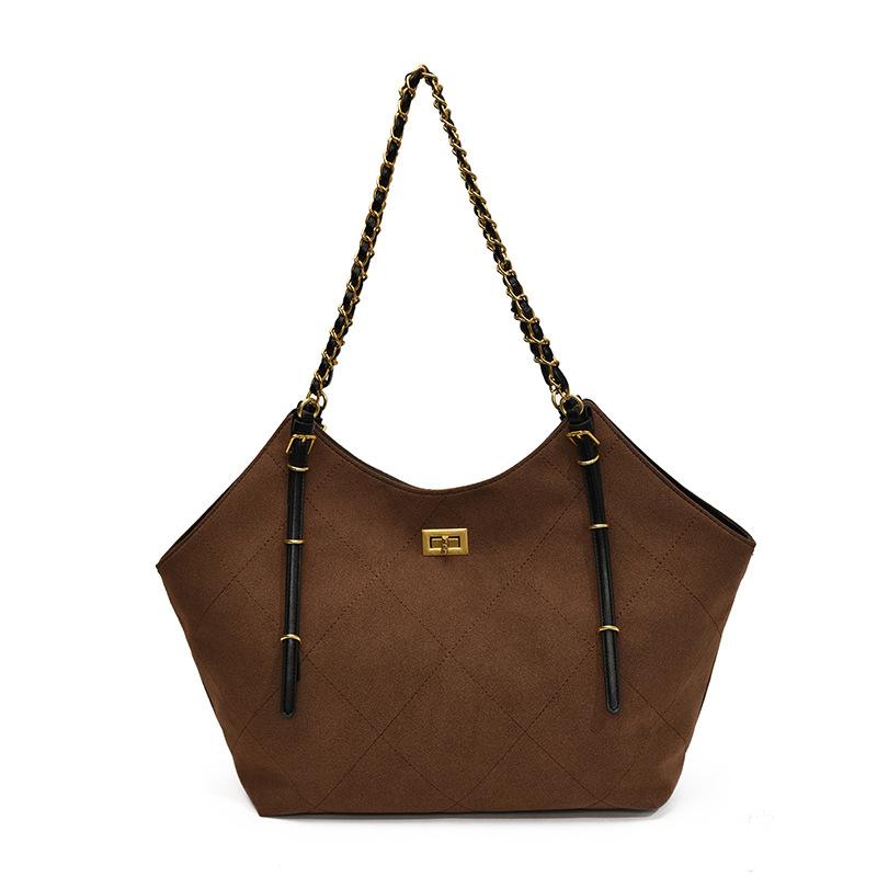 New diamond chain tote bag large capacity fashion shoulder bag loose underarm bag