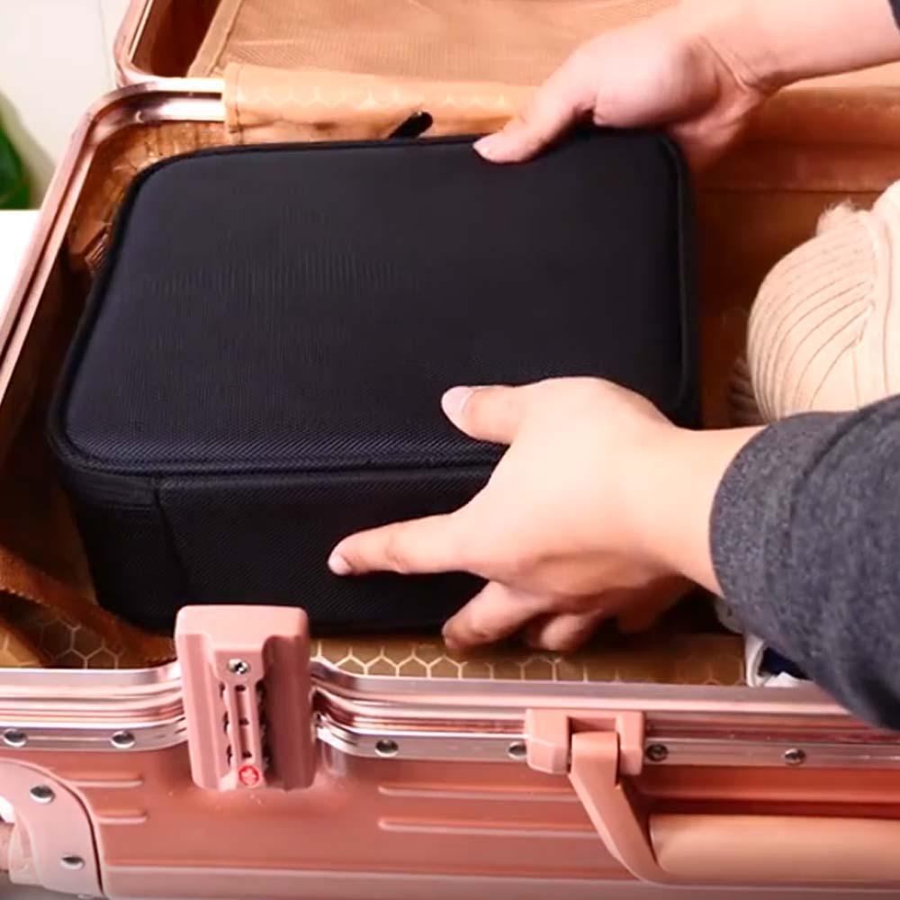 

Oxford Cloth Handheld Makeup Bag Large Capacity Portable Cosmetic Case School чорний