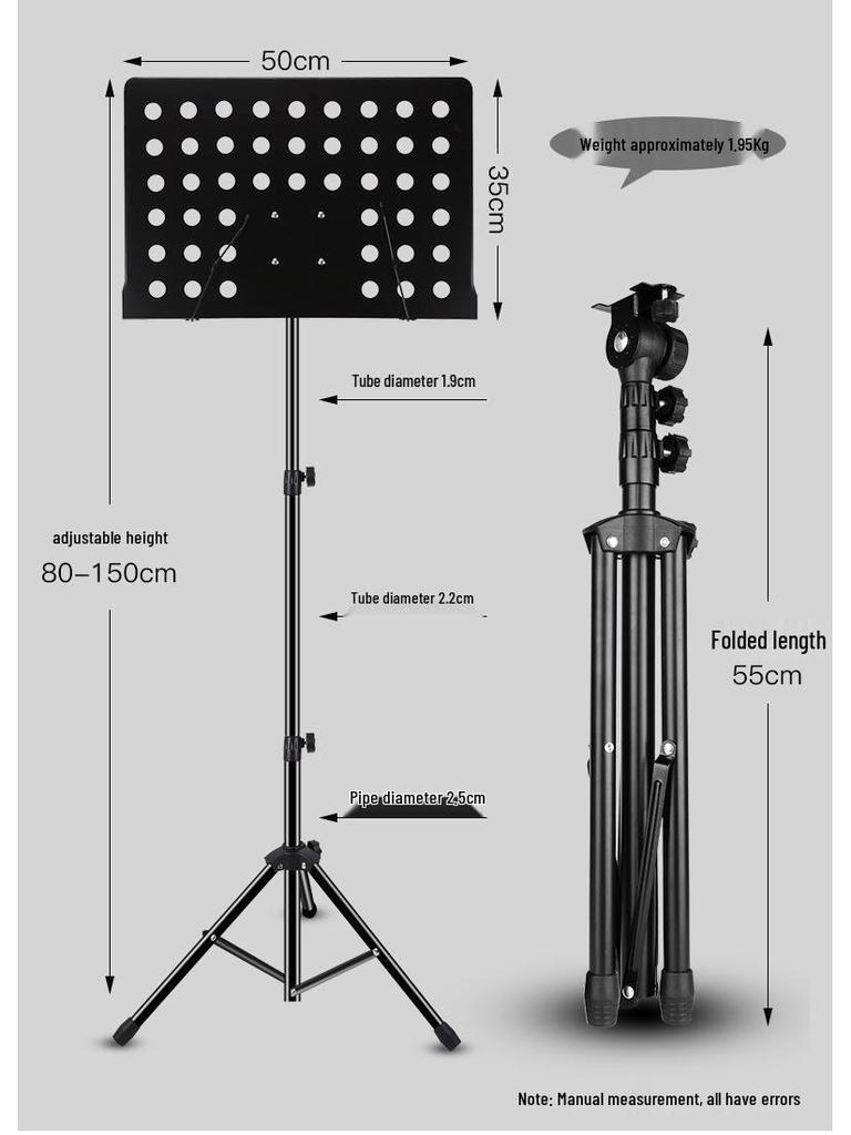Professional Portable Folding Sheet Music Stand for Guitar, Guzheng, Violin - Thickened for Home Use