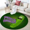 Pickle Rick Round Area Rug,Carpet Rug for Living Room Bedroom Sofa Playroom Decor,Non-slip Floor Mat