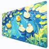 Cute Cartoon Duck Lotus Pond Mouse Pad Magic Playmat 24"X14" MTG TCG Office Desk Mat for Work Game Laptop Rug Carpet MousePad
