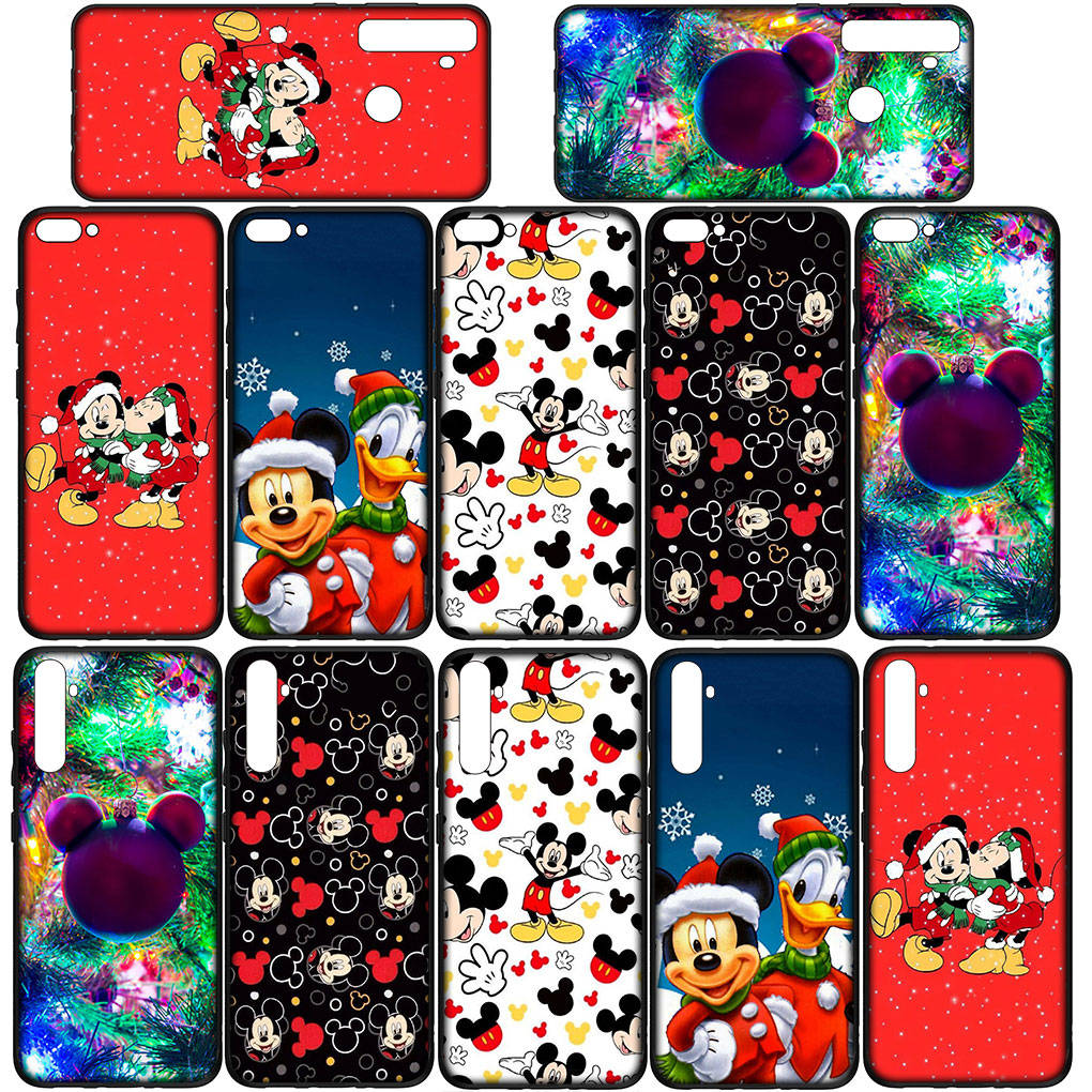 Case for Samsung Galaxy S25 S24 S23 iPhone 16 15 Xiaomi Redmi Note 14 13 12 16E 11 Pro Max OPPO Moto Huawei Anime Merry Christmas Mickey Minnie Cover