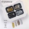 2025 Gel Nail Art: 4 Colors - Gradient Blush, Black, White, Red with Fine Glitter & Iridescent Platinum. High Saturation Painting Gel.