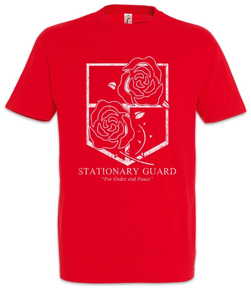 Stacionární stráž Útok na logo symbol Titanová cedule Voják Vojáci Tričko