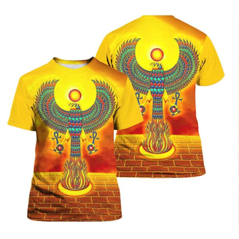 Pharaoh Anubis Pattern T-Shirt For Men Ancient Egypt 3D Printed Tees Summer Casual Loose