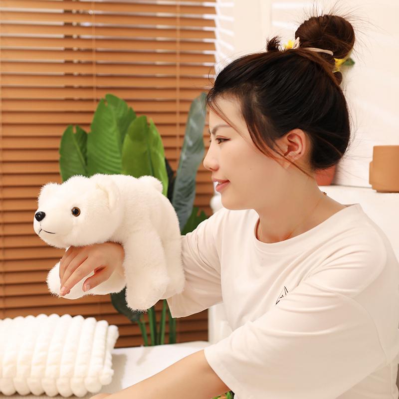 Non-Toxic Kawaii Simulation Animal Brown Bear Polar Bear Plush Doll Cute Furry Bear Plush Toy Home Decor For Children And Children Comfort Gift