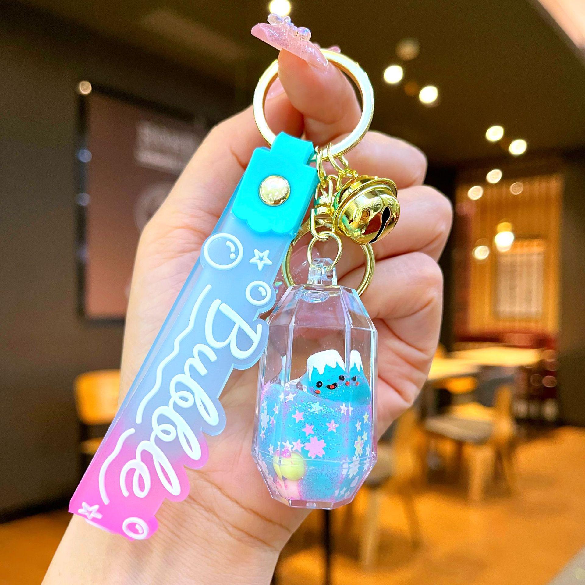 

Подвеска-брелок с бриллиантами Tiffany Blue с акриловым маслом и зыбучими песками Individually Packaged