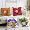Home Decor Oddbods Cushion Cover Reversible Plush Pillow Cover – For Car, Sofa, Bedroom, Perfect As a Gift.