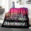 Gta Personalized Name Blanket Multi-purpose Personalized Blanket Soft Warm Cozy Perfect for Livingroom Office Picnics Chair for All Occasions