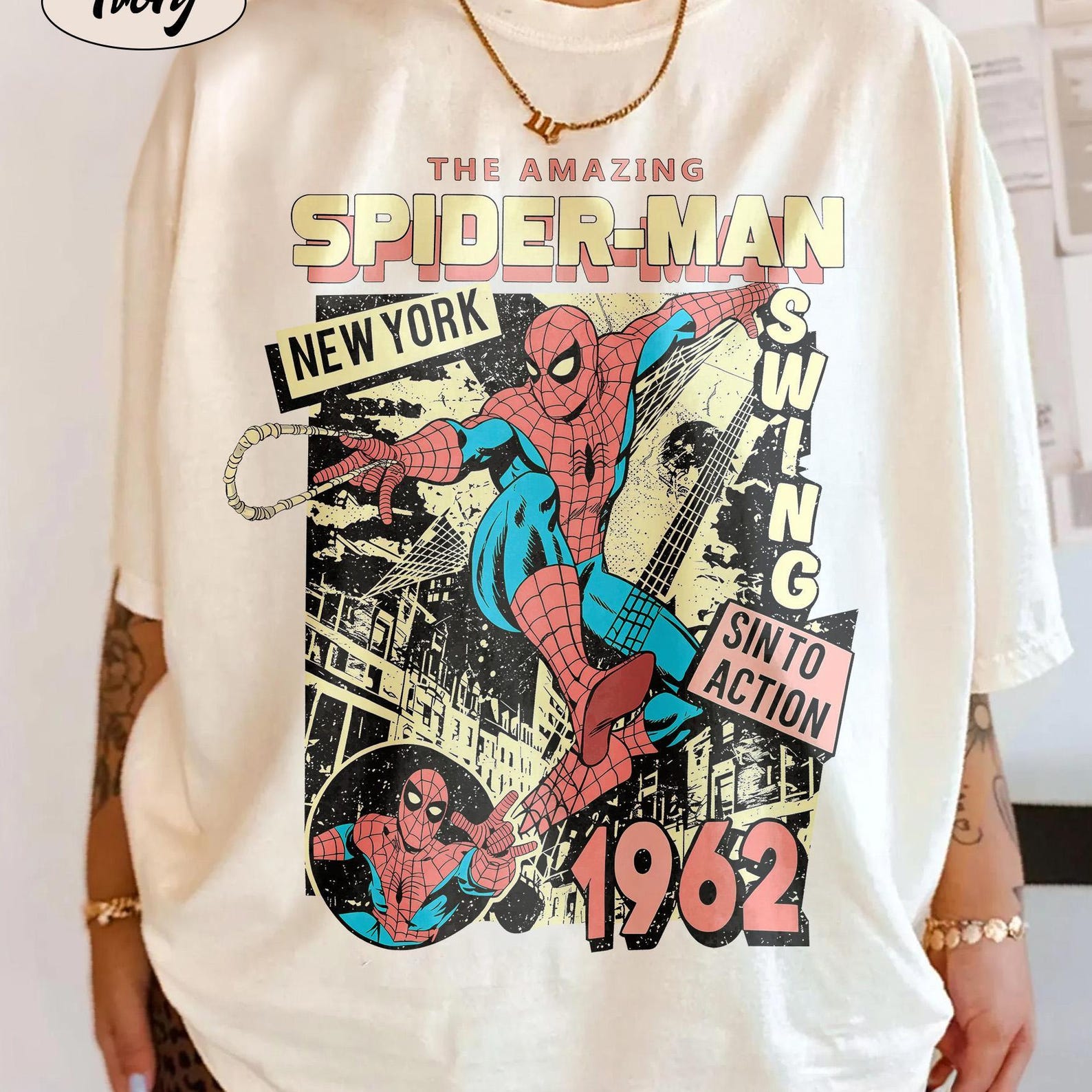 Vintage Amazing Spider-Man Shirt, Retro Marvel Comics Cover Tee, MCU Fan Gift, Pink Spiderman Graphic T-Shirt, Marvel Family Trip Shirt 4XL