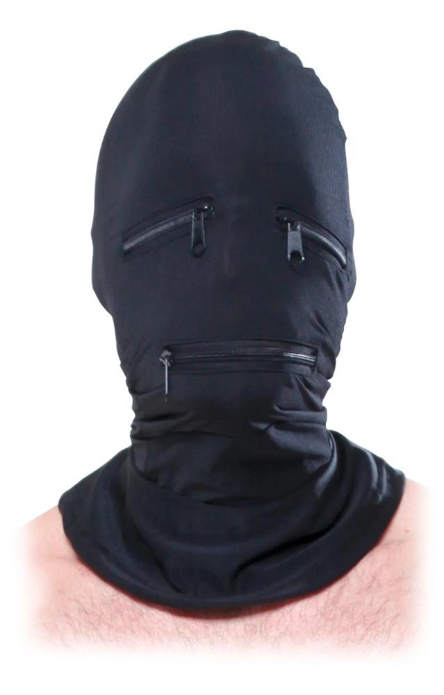 Fetish Fantasy Series - BDSM Head Hood with Zipper Black