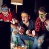 12pcs Super Bowl Paper Glasses, Rugby Decoration Photography Props, Party Supplies, Party Photography Props