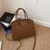Faux-Leder-Tragetasche für Damen, Koreanischer Stil Achseltasche, Geräumige Pendler-Schulterhandtasche