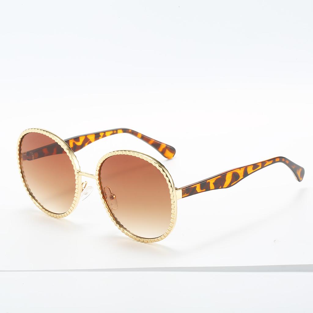 Retro Oval Metal Sunglasses For Women Luxury Fashion Brand Female Sun Glasses Unisex Stylish Shades Uv400 Designer Sunglasses