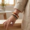 Stackable Round Bangle Muticolor Geometric Bracelets Vintage Resin Bracelets  Lady Gifts