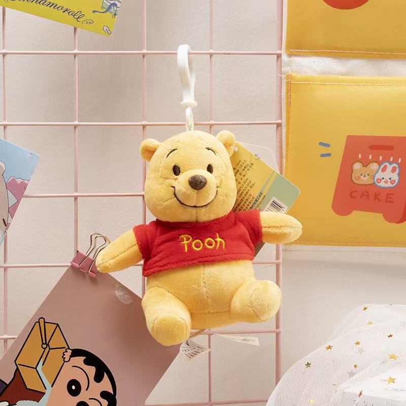 Disney Piggy and Winnie The Pooh Plush Keychain Dolls, Cute and Fun Anime Style Birthday Accessories