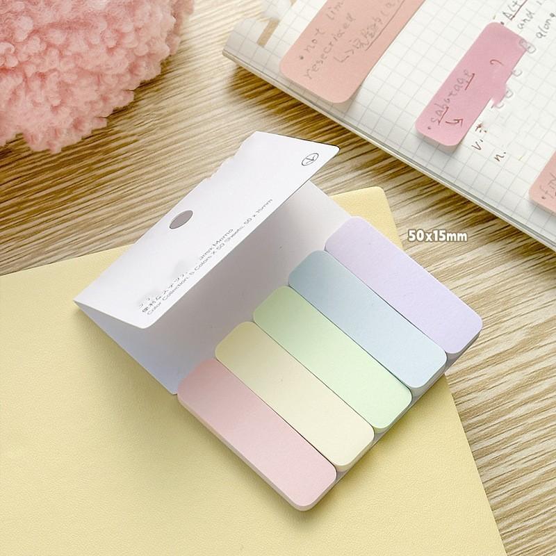 50-100Sheet Simplicity Sticky Note Solid Color Mini Notepad Creative Study Memo Pad for Kid Lovely Stationery Adhesive Index Note