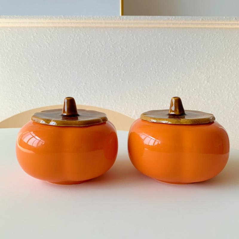 Artificial Red Persimmon Bouquet Ornament for Living Room Decor