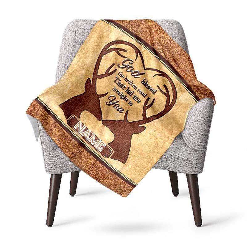 240Gm2 Deer Customize Your Name Outdoor Blanket Suitable For All Seasons Comfortable And Warm Soft Blanket Suitable For Travel Gifts For Relatives And