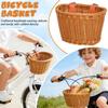Cykelskorg För Främre Styre Barn Vuxen Styre Korg i Vide Cykeldekoration Med Läderremmar Tillbehör Korg