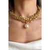Large Pearl Detailed Triple Choker Necklace