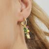 Boucles d'oreilles Luxenter en argent 925 avec cristal multicolore et finition or jaune 18 carats - Papillon