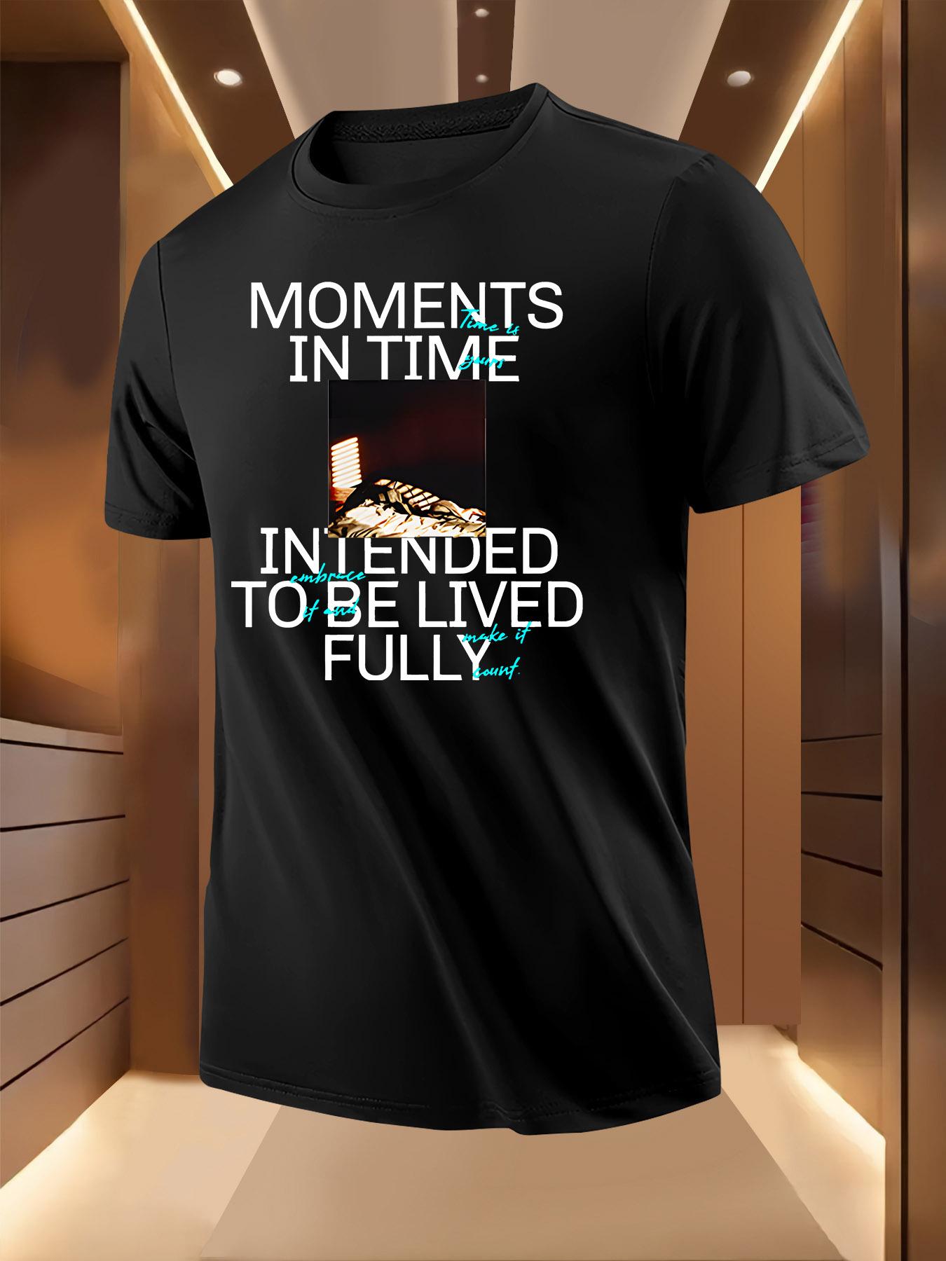 Moments in Time Graphic Tshirt - Breathable Lightweight... M
