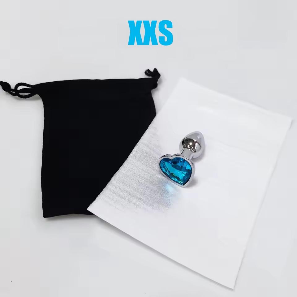 Heart Base Metal Anal Plug Stainless Beginner 5 Size Butt Plug Anus Masturbation Stimulator Dildos Adult Sex Toys For Man Women