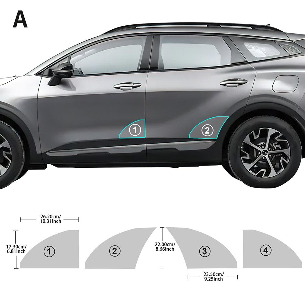 TPU Paint Protection Film for KIA Sportage NQ5 2022-2024, 8.5mil Clear Self-Healing PPF Kit, Door Triangle & Headlight Protective Film with Tools