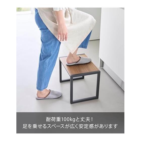 Yamazaki Jitsugyo (Completed Product) Stepstool H30 Black W40 X D28 X H30.1cm Tower Step High Type Assembly Required 10124