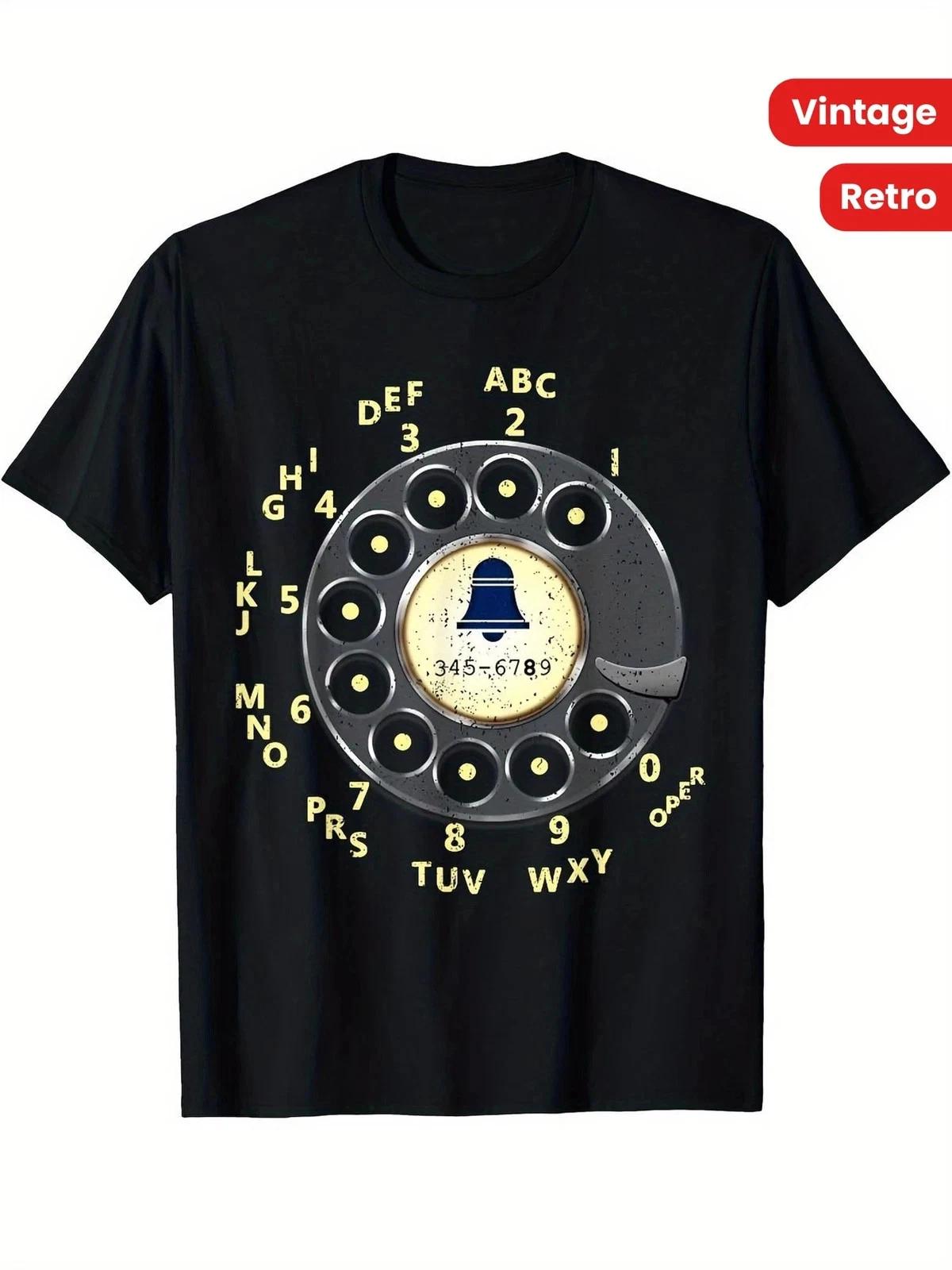 Vintage Retro Rotary Dial Telephone T- Shirt XL