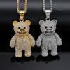 Pendant New Hip Hop Fashion Jewelry Animal Cute Bear Pendant Necklace