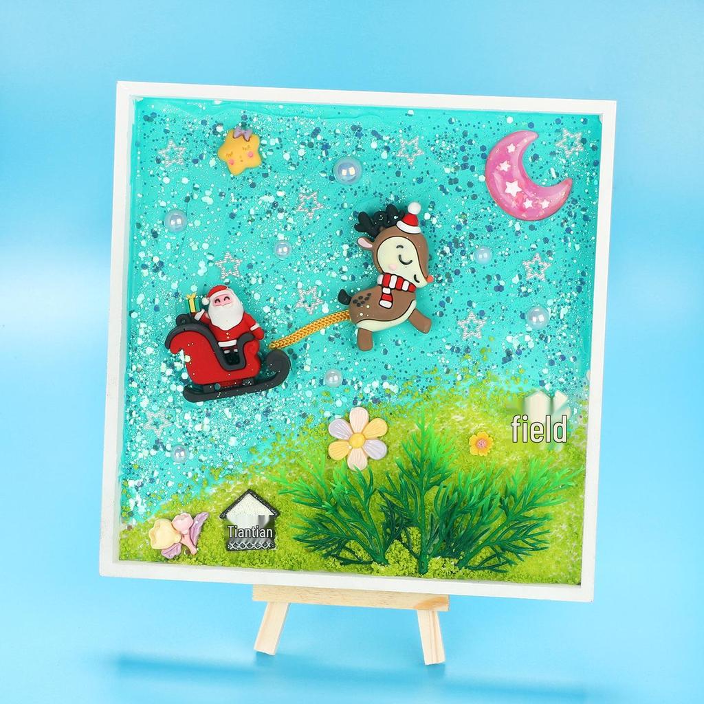 Children's DIY Ocean Texture Photo Frame Painting Kit – Creative Educational Craft for Girls
