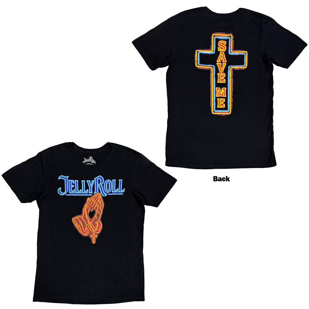 Jelly Roll TShirt Save Me Neon Black Back Print OFFICIAL NEW XL