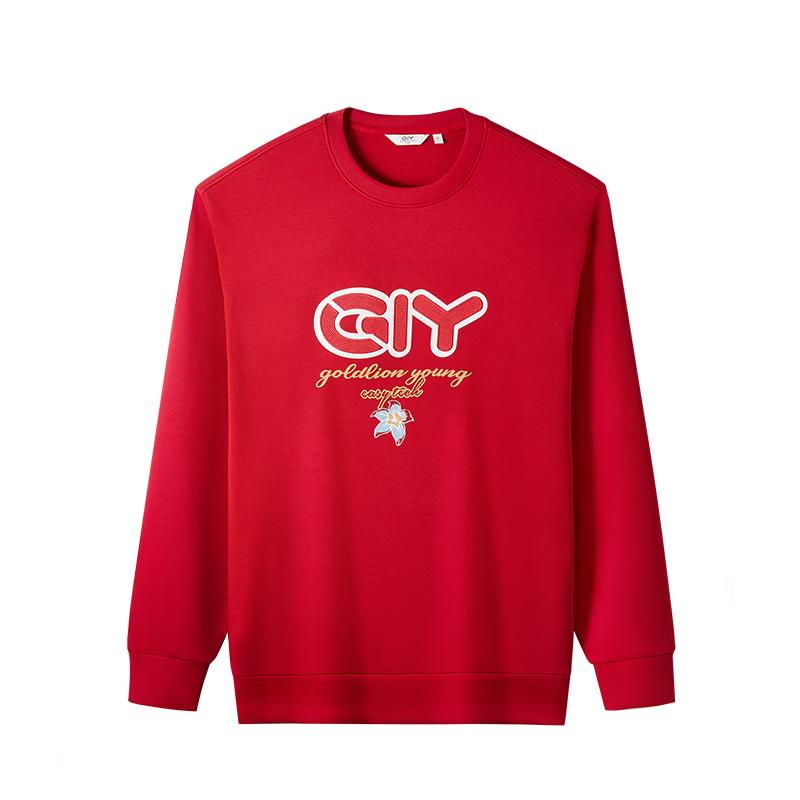 Goldlion Men s Casual Printed Long-Sleeve Crewneck Sweatshirt S