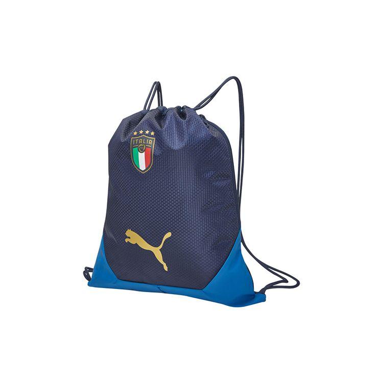 Puma Ac Milan Final Gym Sack With Team Logo Pattern Unisex Gym Sack Blue 077065-02 Blue