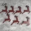 Rustic Farmhouse Wooden Christmas Hangings 7Pcs Holiday Wall Silhouette Lights with Warm Backlight, LED